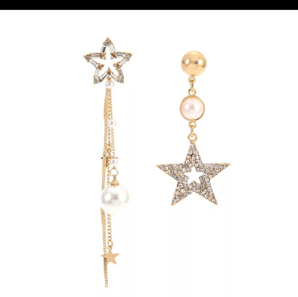 Asymetrical Star earrings - Picture 4 of 6
